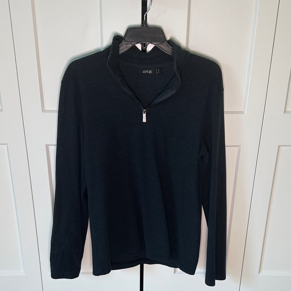 Apt. 9 Men's Dark Gray Zip-Up Sweater